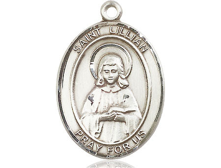Extel Large Oval  Pewter St. Lillian Medal, Made in USA