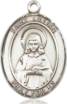 Extel Large Oval  Pewter St. Lillian Medal, Made in USA