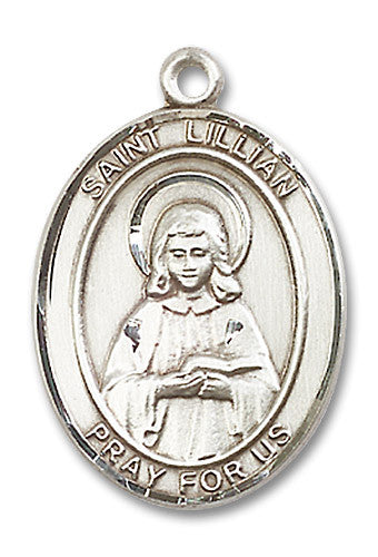 Extel Large Oval Sterling Silver St. Lillian Medal, Made in USA