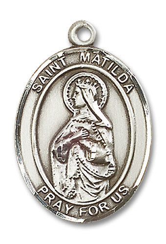 Extel Large Oval Sterling Silver St. Matilda Medal, Made in USA