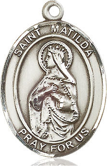 Extel Large Oval Sterling Silver St. Matilda Medal, Made in USA