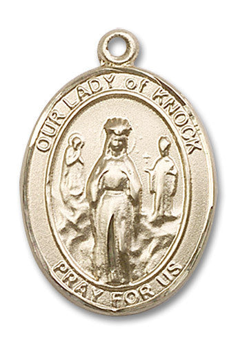 Extel Large Oval 14kt Gold Filled Our Lady of Knock Medal
