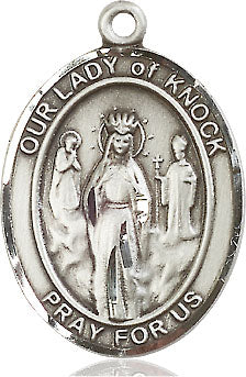 Extel Large Oval Pewter Our Lady of Knock Medal Gift