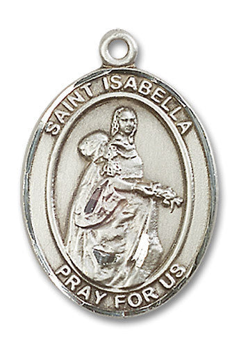 Extel Large Oval Sterling Silver St. Isabella of Portugal Medal, Made in USA