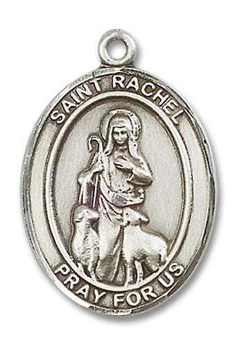Extel Large Oval Sterling Silver St. Rachel Medal, Made in USA