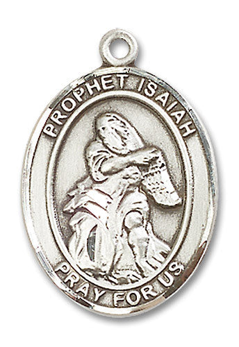 Extel Large Oval Sterling Silver St. Isaiah Medal, Made in USA