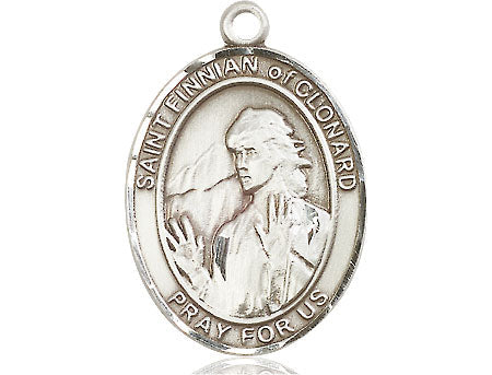 Extel Large Oval Pewter St. Finnian of Clonard Medal, Made in USA