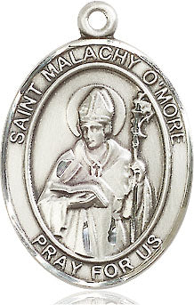 Extel Large Oval Sterling Silver St. Malachy O'More Medal, Made in USA