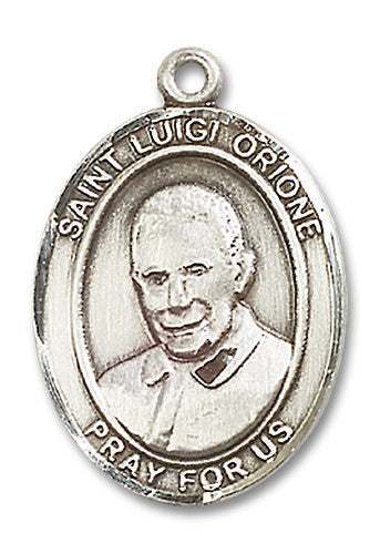Extel Large Oval Sterling Silver St. Luigi Orione Medal, Made in USA