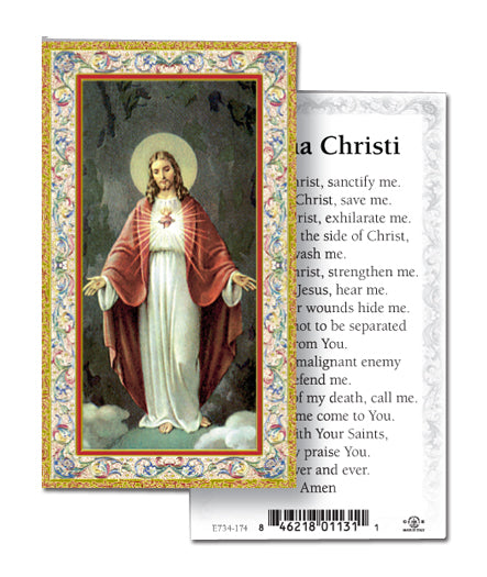 Anima Christi Gold-Stamped Catholic Prayer Holy Card Pack of 100