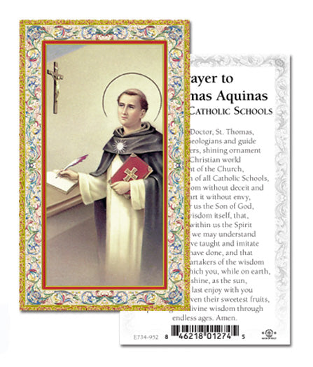 Saint Thomas Gold-Stamped Catholic Prayer Holy Card Pack of 100