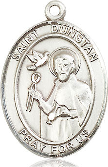 Extel Large Oval Pewter St. Dunstan Medal, Made in USA