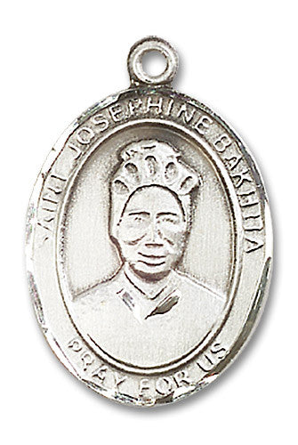 Extel Large Oval Sterling Silver St. Josephine Bakhita Medal, Made in USA