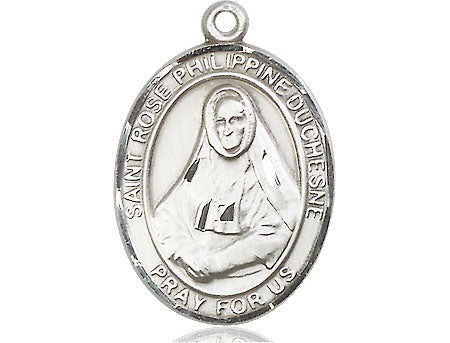 Extel Large Oval Pewter St. Rose Philippine Medal, Made in USA