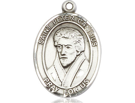 Extel Large Oval Pewter St. Peter Canisius Medal, Made in USA