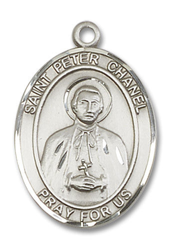 Extel Large Oval Sterling Silver St. Peter Chanel Medal, Made in USA