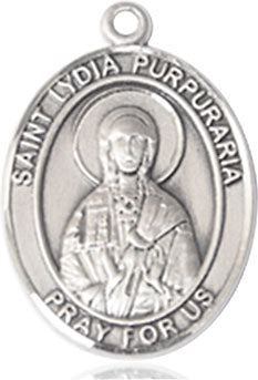 Extel Large Oval Sterling Silver St. Lydia Purpuraria Medal, Made in USA