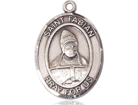 Extel Large Oval Pewter St. Fabian Medal, Made in USA
