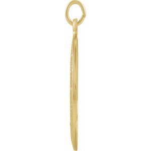 Extel Medium 14K Yellow Gold Mens Womens Catholic Medal Charm