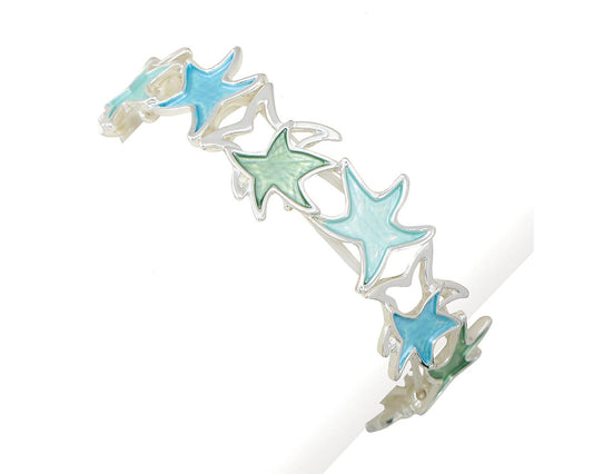 Periwinkle Dancing Colorful Enamel Bracelet for Women