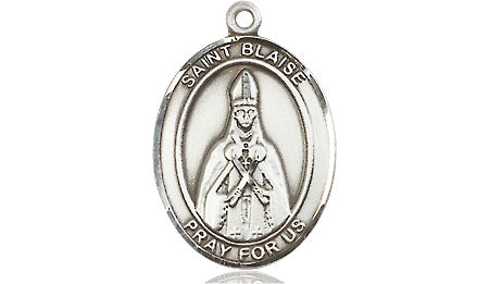 Extel Medium Oval Pewter St. Blaise Medal, Made in USA