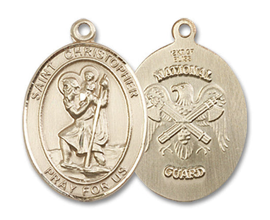 Extel Oval Medium 14kt Gold Filled St Christopher Medal