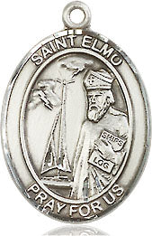 Extel Medium Oval Pewter St. Elmo Medal, Made in USA