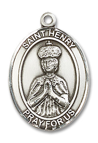 Extel Medium Oval Sterling Silver St. Henry II Medal, Made in USA