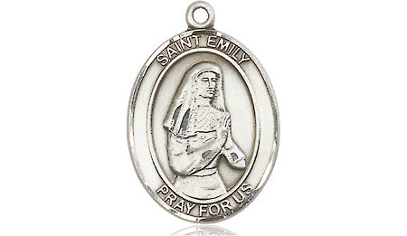Extel Medium Oval Pewter St. Emily de Vialar Medal, Made in USA