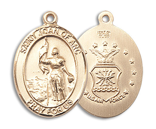 Extel Oval Medium 14kt Gold Filled St Joan of Arc Medal