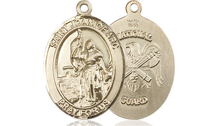 Extel Oval Medium 14kt Gold Filled St Joan of Arc Medal