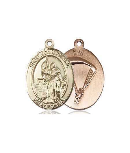 Extel Oval Medium 14kt Gold Filled St Joan of Arc Medal