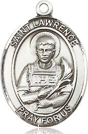 Extel Medium Oval Sterling Silver St. Lawrence Medal, Made in USA