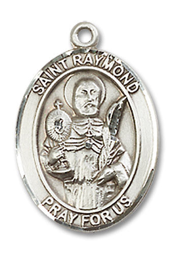 Extel Medium Oval Sterling Silver St. Raymond Nonnatus Medal, Made in USA