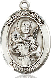 Extel Medium Oval Sterling Silver St. Raymond Nonnatus Medal, Made in USA