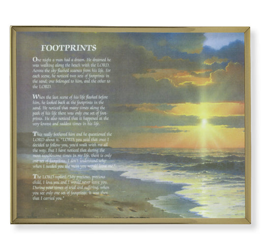 Footprints Picture Framed Plaque Wall Art Decor Medium