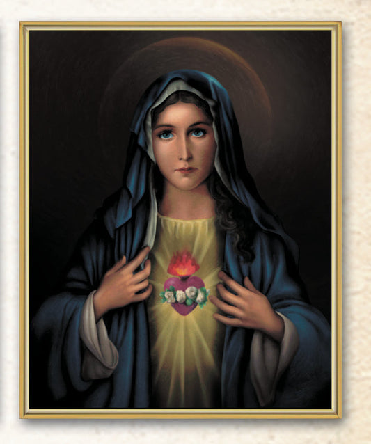 Immaculate Heart of Mary Picture Framed Plaque Decor