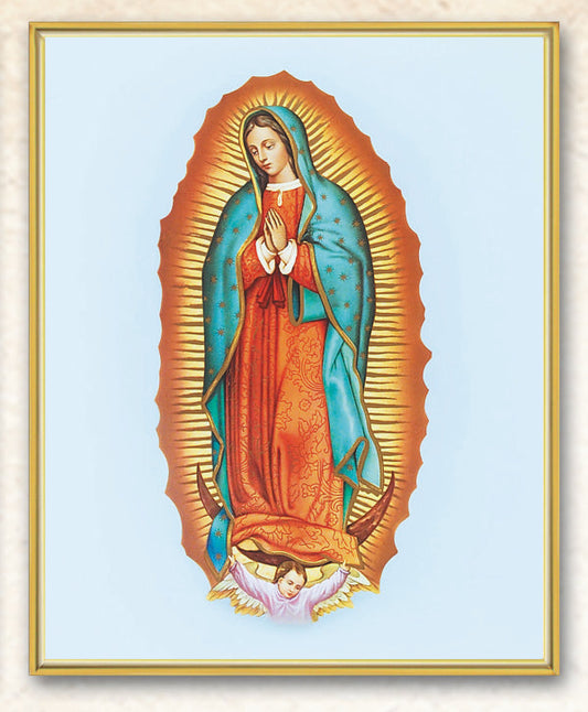 Our Lady of Guadalupe Picture Framed Plaque Wall Art Decor
