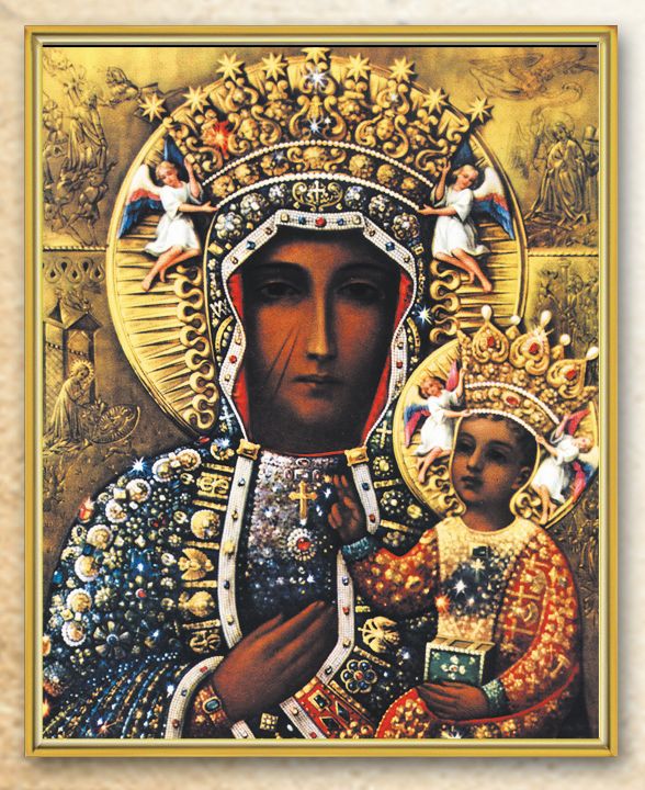Our Lady of Czestochowa Picture Framed Plaque Wall Art Decor