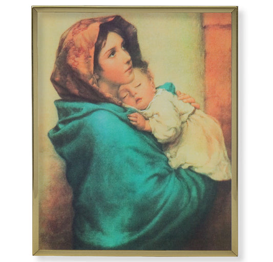 Madonna of the Streets Picture Framed Plaque Wall Art Decor, Medium, Bright Gold Finished Trimmed Plaque