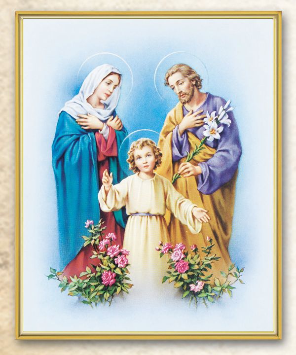 Holy Family Picture Framed Plaque Wall Art Decor Medium