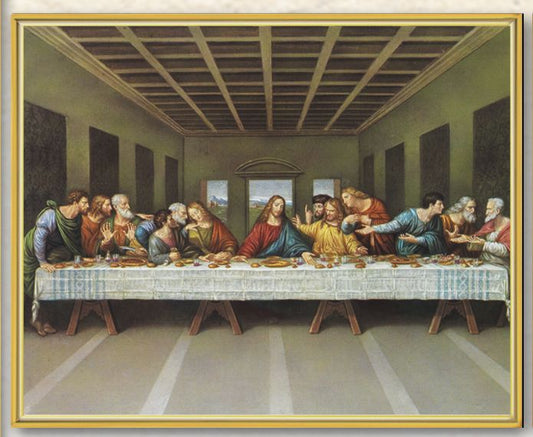 Last Supper Picture Framed Plaque Wall Art Decor Medium