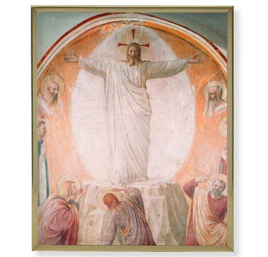 Transfiguration of Christ Picture Framed Plaque Wall Art Decor Medium, Bright Gold Finished Trimmed Plaque