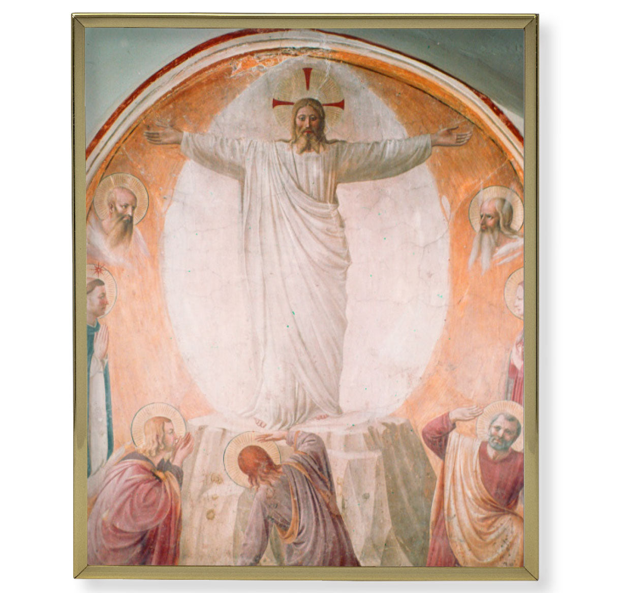 Transfiguration of Christ Picture Framed Plaque Wall Art Decor Medium, Bright Gold Finished Trimmed Plaque
