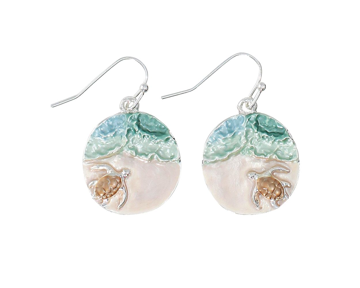 Periwinkle To The Sea Turtle Earrings for Ocean Lovers