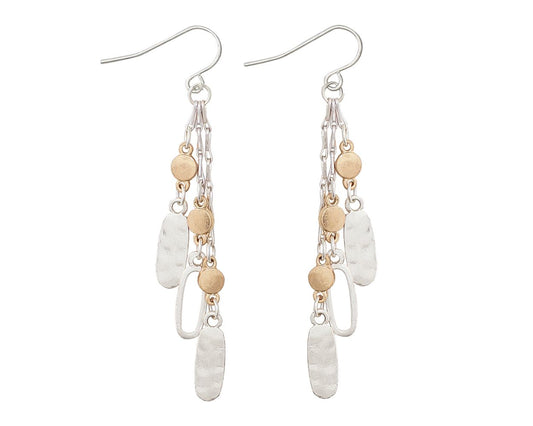 Periwinkle Two-Tone Artisan Dangles Earrings for Women