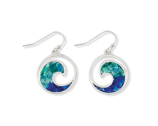 Periwinkle Blue Glitter Resin Inlay Earrings for Dazzling Style