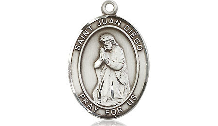 Extel Medium Oval Pewter St. Juan Diego Medal, Made in USA
