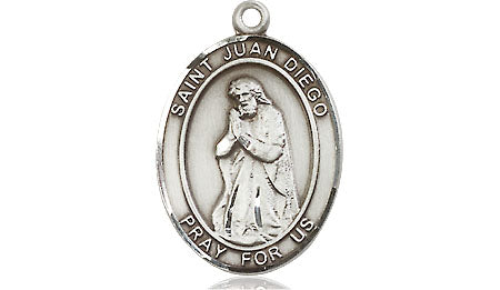 Extel Medium Oval Pewter St. Juan Diego Medal, Made in USA
