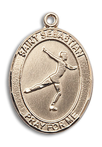 Extel Medium 14kt Gold Filled St. Sebastian Medal Pendant